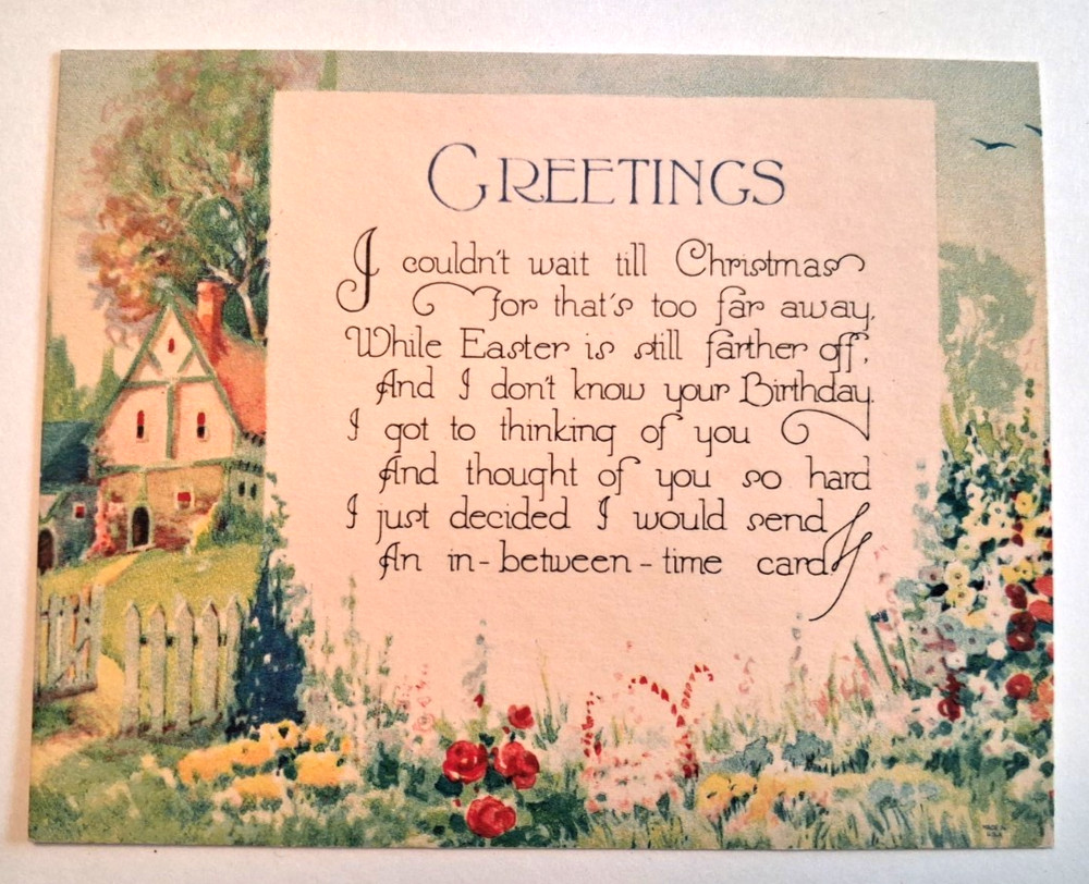 Art Deco Greeting Card Unused