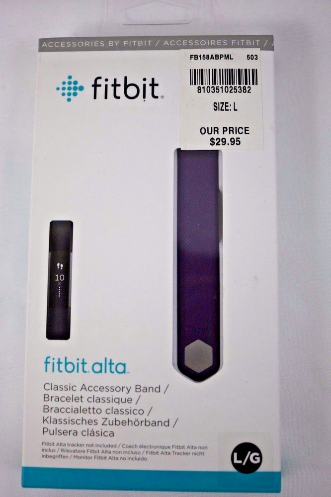 NEW Fitbit Alta Classic Accessory Band Purple Plum Size L