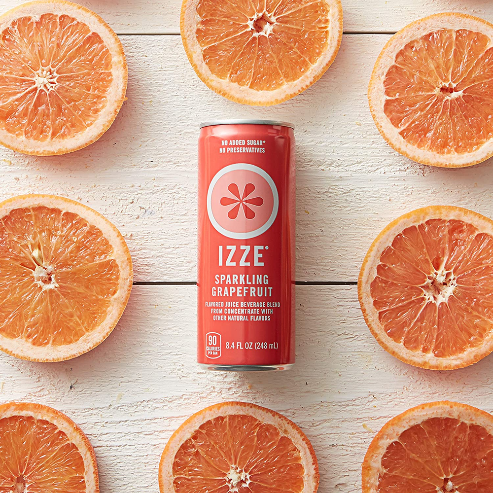 IZZE Sparkling Juice, Grapefruit, 8.4 oz Cans, 24 Count