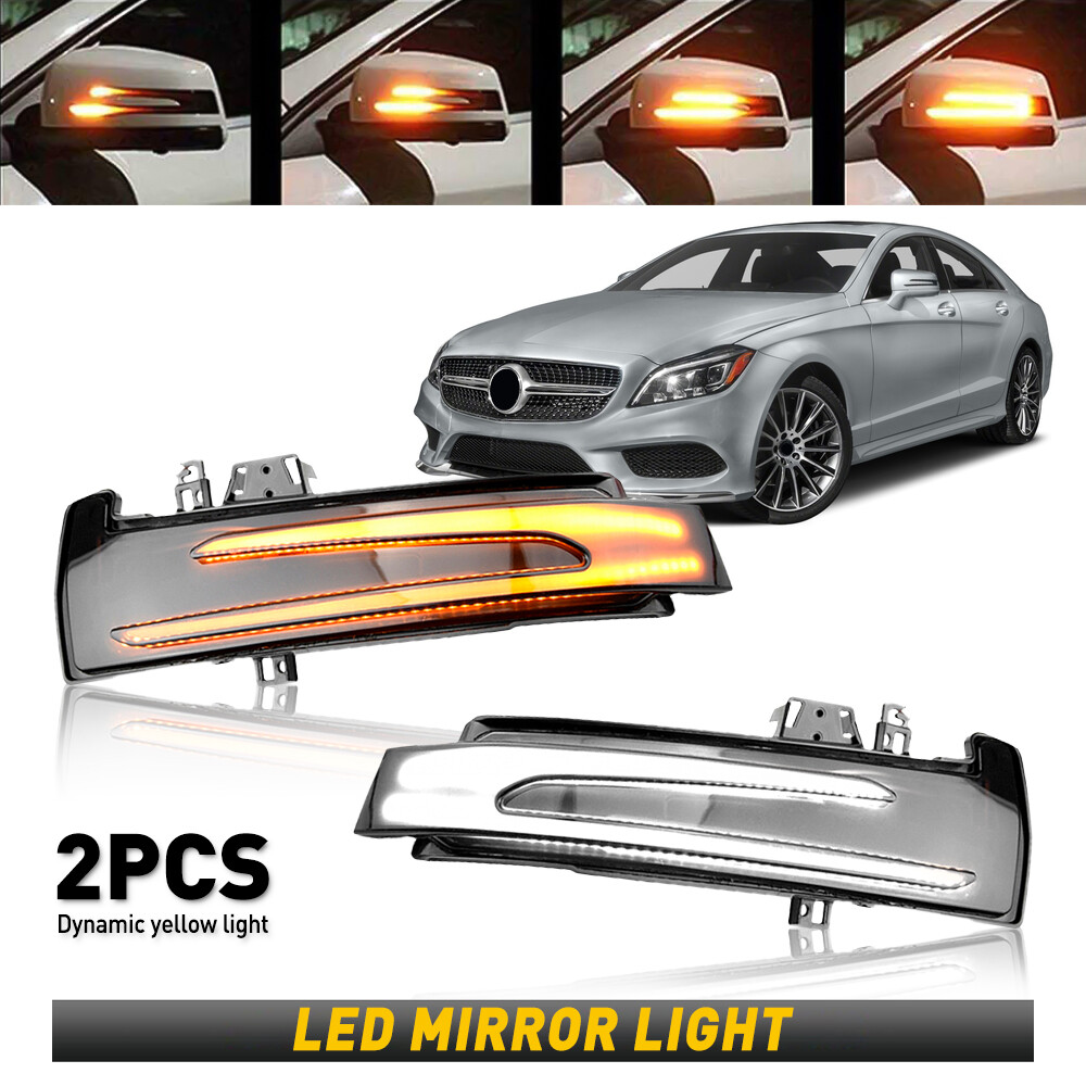 Switchback Side Mirror Light w/Sequential Turn Signal For Benz W204 W212 W221 EA