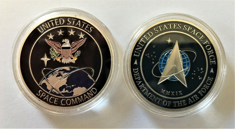 Space Force USAF United States Space Command Air Force Silver Challenge Coin #1