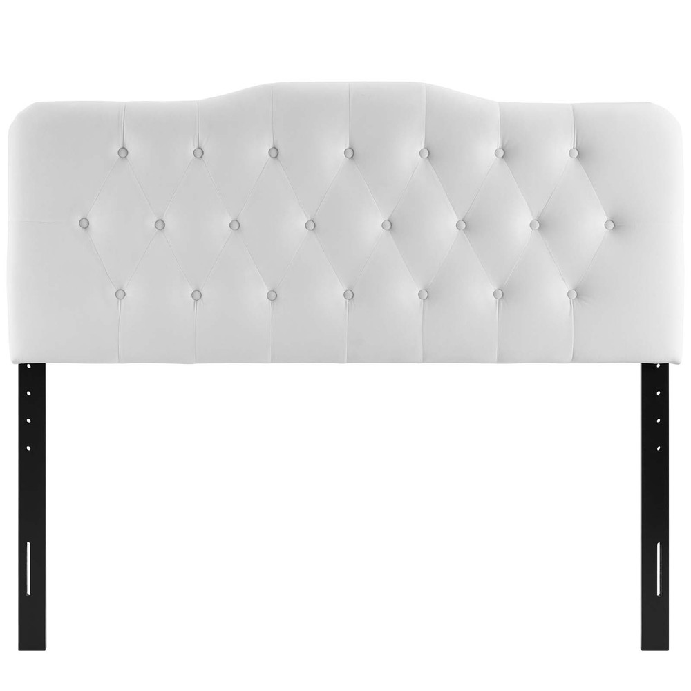 Modway Annabel Diamond Tufted Performance Velvet Full Headboard in White