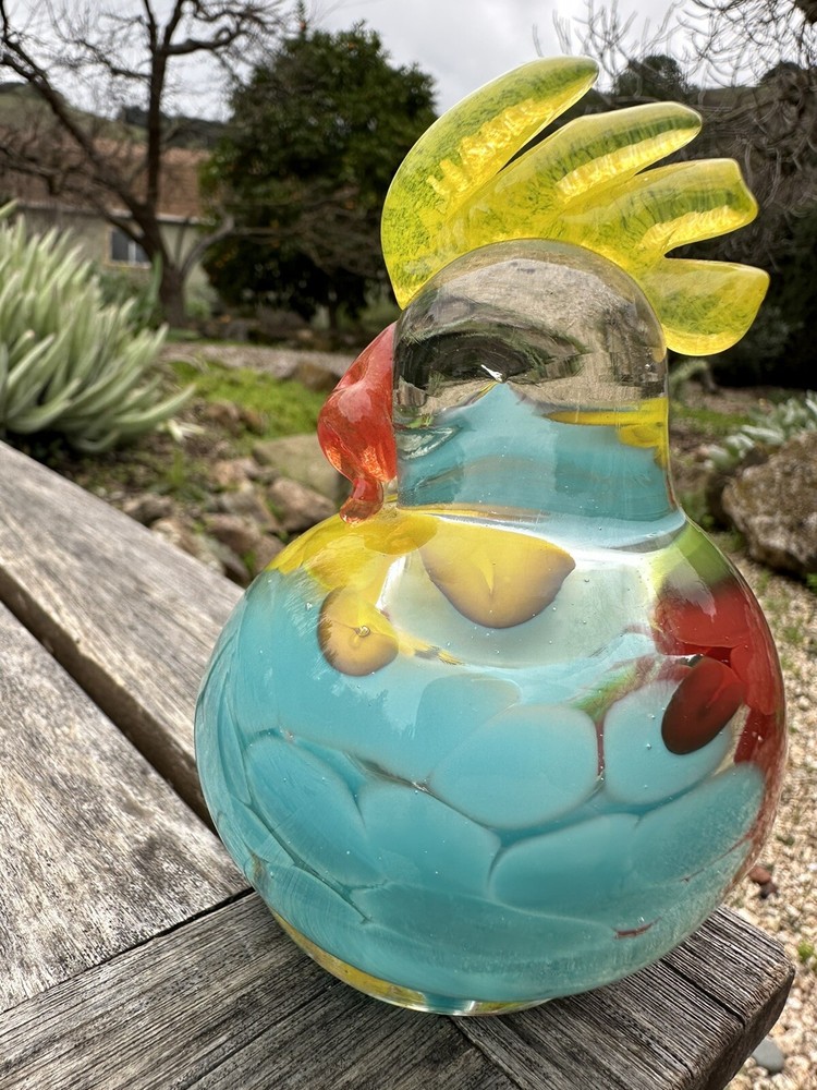 Colorful Glass Parrot Murano Style