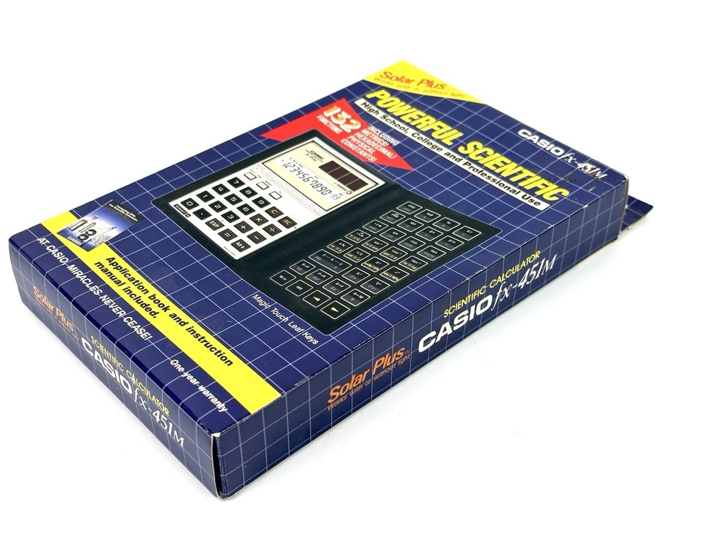NOS Casio FX-451M Powerful ScientificCalculator Solar Plus 132 Functions