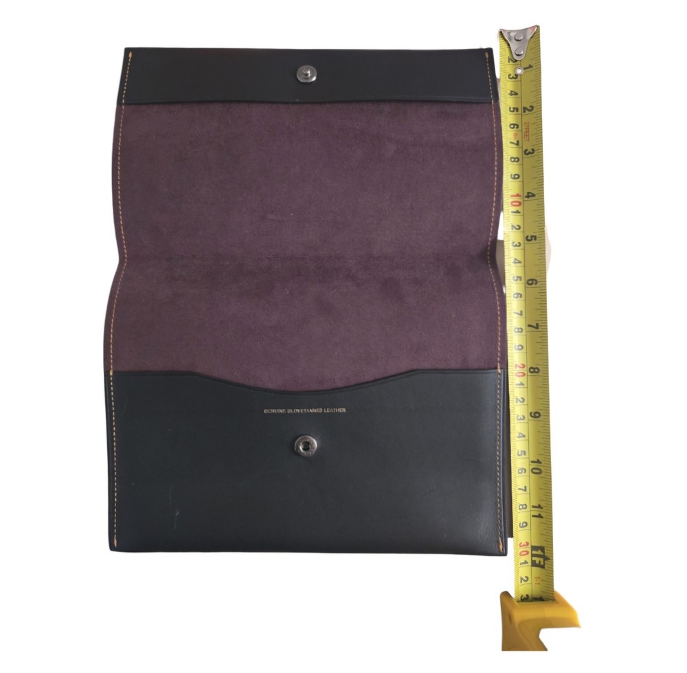 Coach Leather Travel Document Holder Black