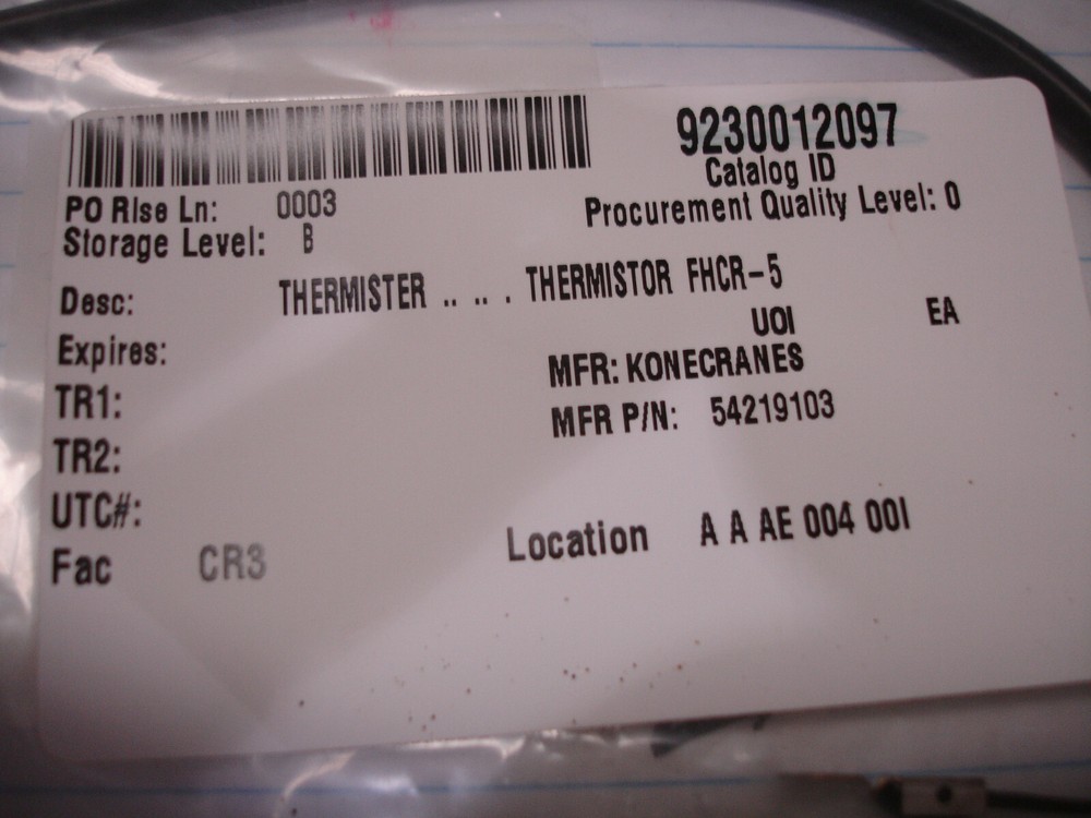 KONECRANES #54219103 THERMISTOR