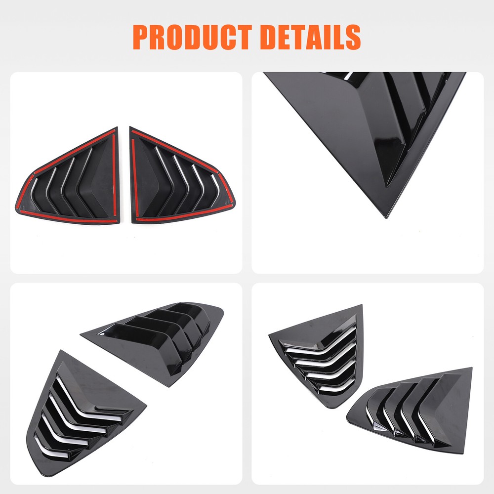 ABS Glossy Black Rear Triangular Louver Trim Panel For BMW X4 2018-2023