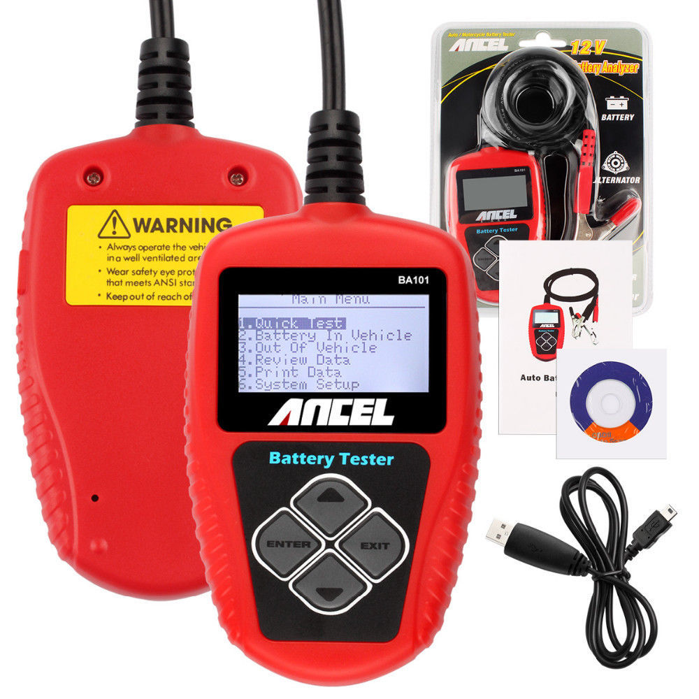 ANCEL BA101 12V Car Auto Load Battery Tester Tool Digital Analyzer 100-2000 CCA