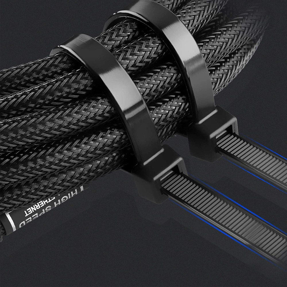 100 Pack Releasable Reusable Zip Ties Nylon Cable Heavy Duty Wire Self Locking