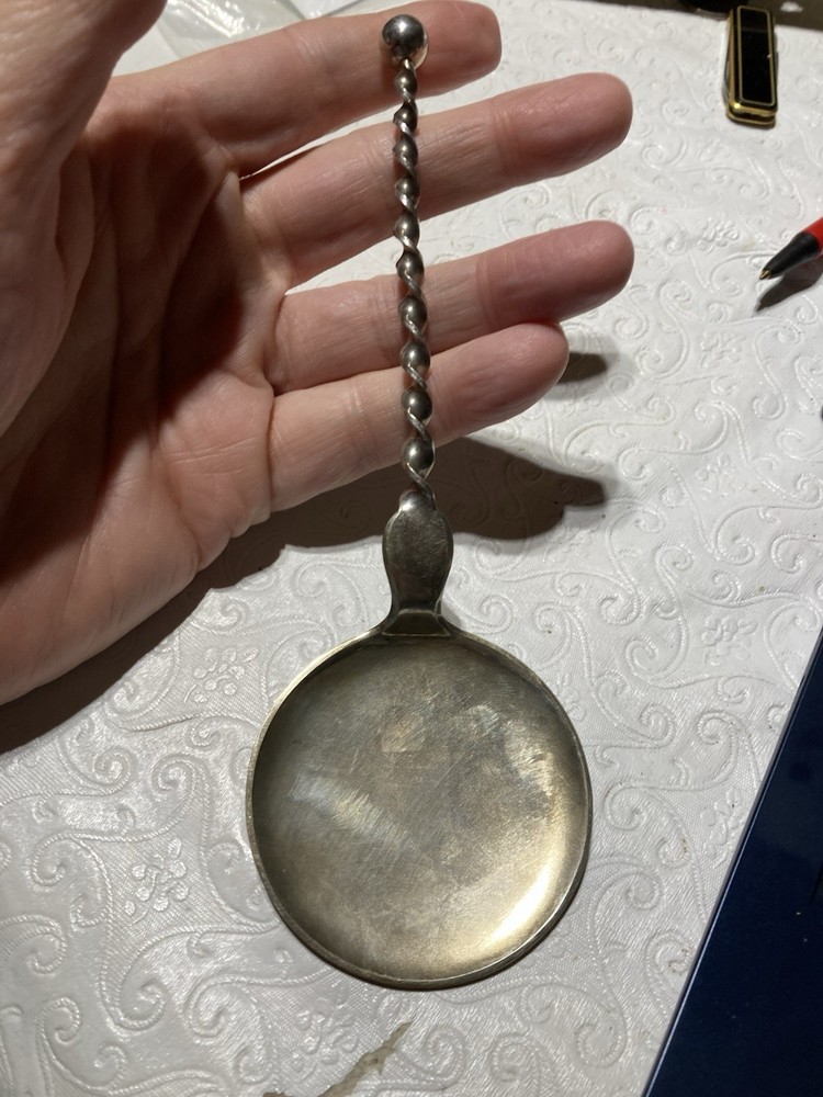 Norway Marius Hammer 830S Silver Small Pastry Cookie Server Twist Handle Round