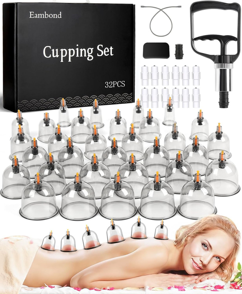 Cupping Kit for Massage Therapy, Silicone Physical Chinese Therapy Cupping Set a