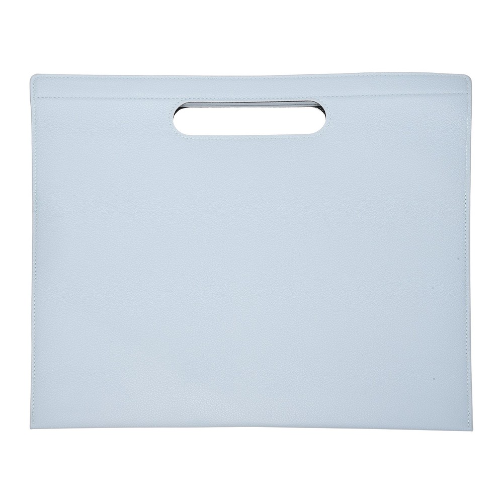 PU Leather A4 File Folder with Magnetic Closure, Blue