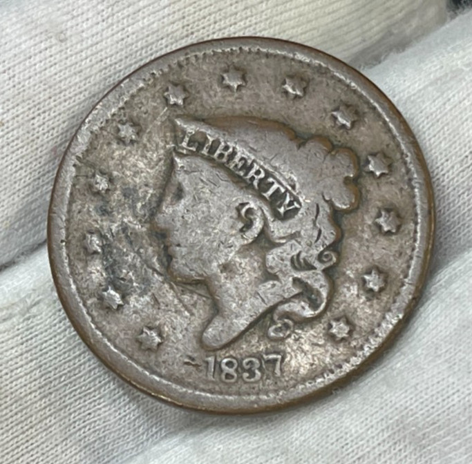 1837 US One Large Cent Coin