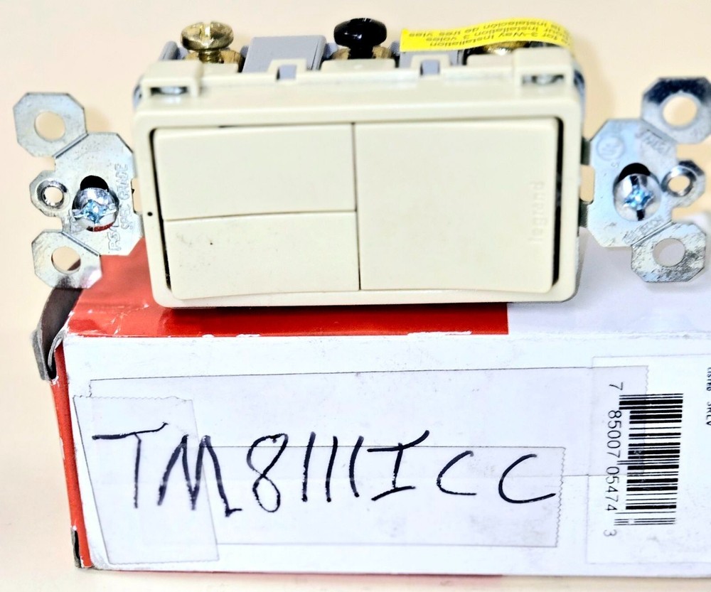 P&S TM8111-ICC DECOR 3-SINGLE POLE 15A SWITCH IVORY