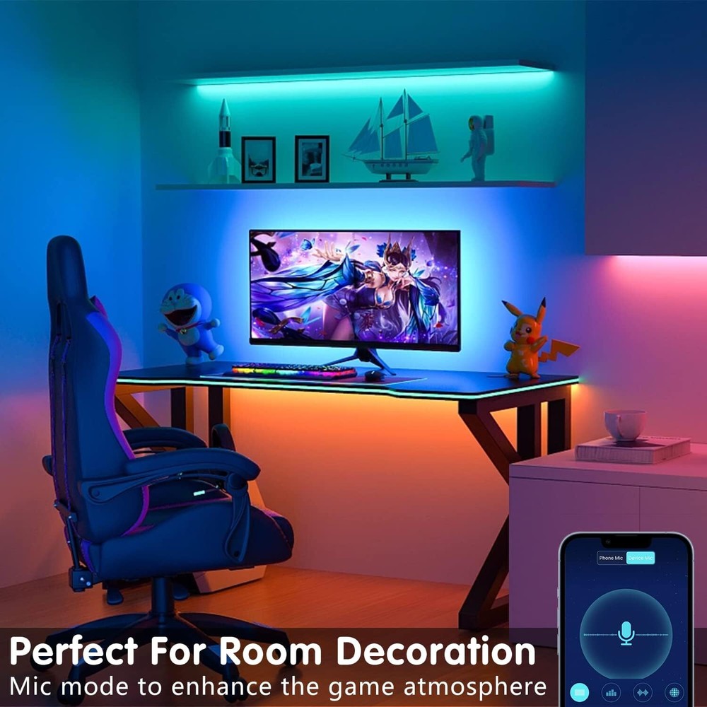 Keepsmile 100ft Led Strip Lights Bluetooth Smart App Control