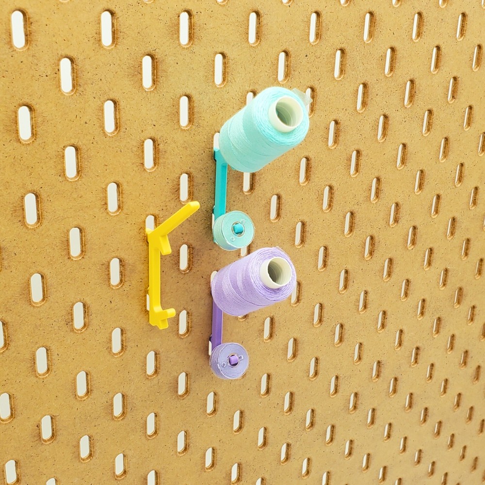 Just Hanging, Flat Thread-Bobbin Holder, IKEA SKADIS Pegboard Accessory