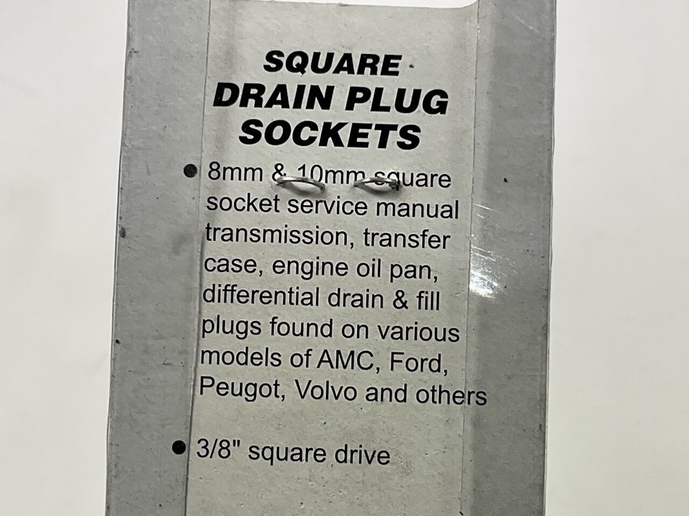 CTA 2049 3/8" Drive Drain Plug Socket Set - 8mm & 10mm