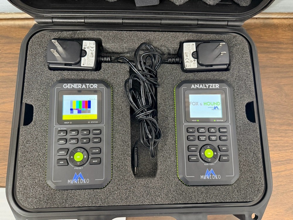 Murideo Fox & Hound HDMI Generator Analyzer Kit w/ Case & Cables