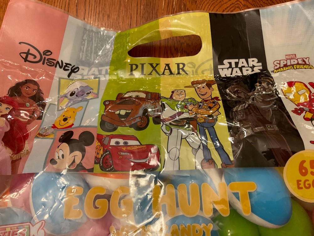 Disney Egg Hunt with Candy Sealed 65 Eggs Multicolored Includes 3 Golden Eggs