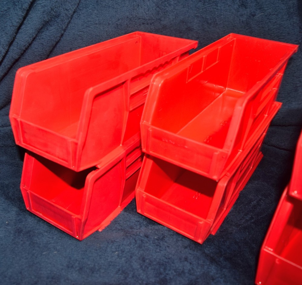 U-LINE (16 PK)LARGE 11x 5"x5"&4X4"PLASTIC STORAGE SMALL PART CONTAINER STACKABLE