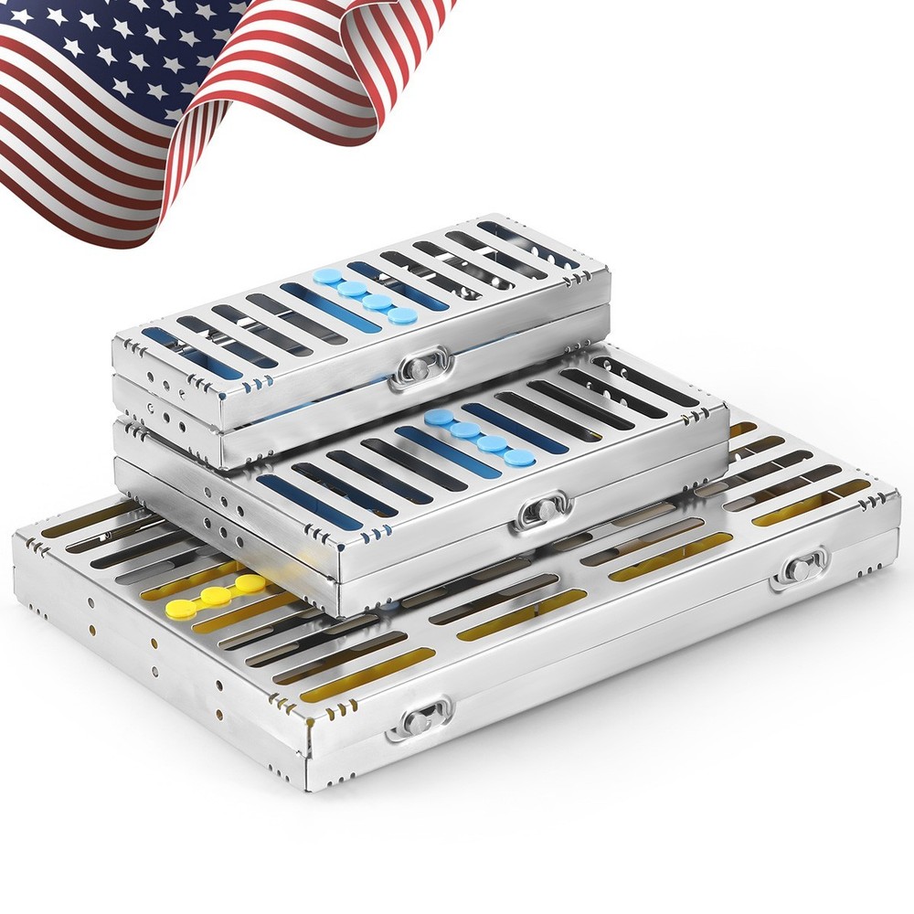 Dental Surgical Instrument Sterilization Tray Rack Autoclavable Cassette