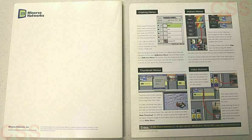 Minerva Impression 2.0 Interactive Video Authoring CD + User's Manual Start Card