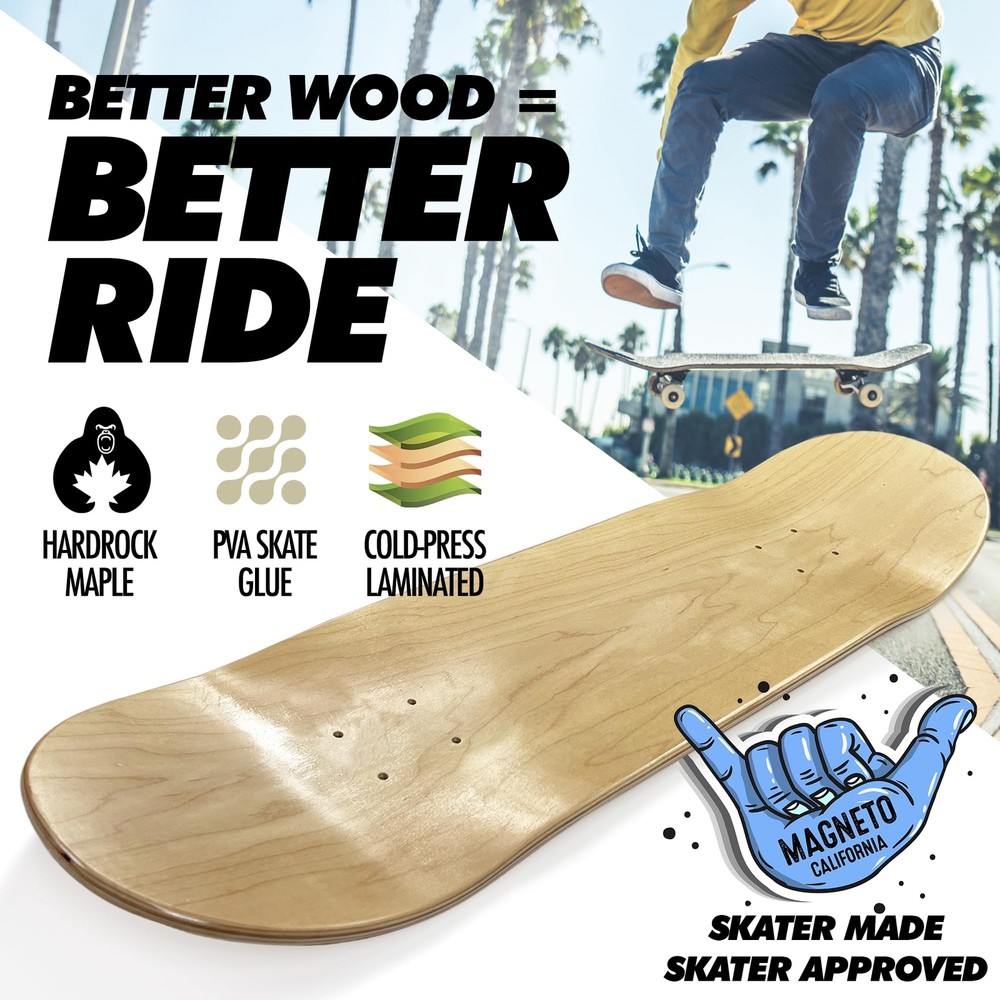 Complete Skateboard | Maple Wood | ABEC 5 Bearings | Double Kick Concave Deck...