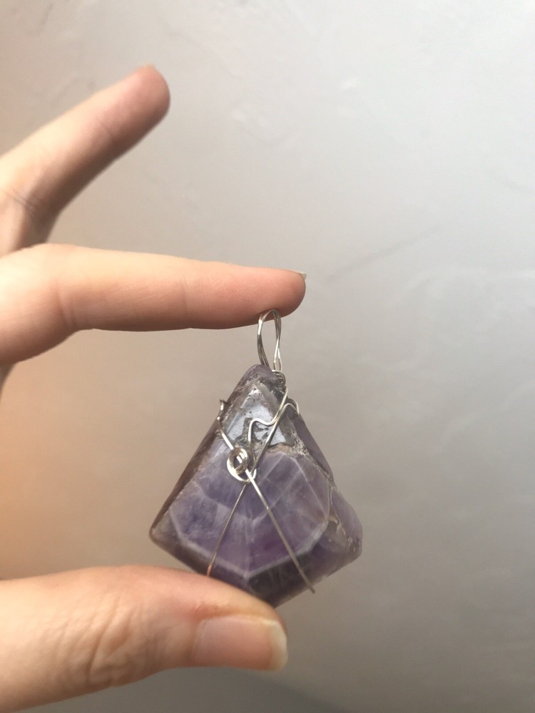 Chevron Amethyst Pendant