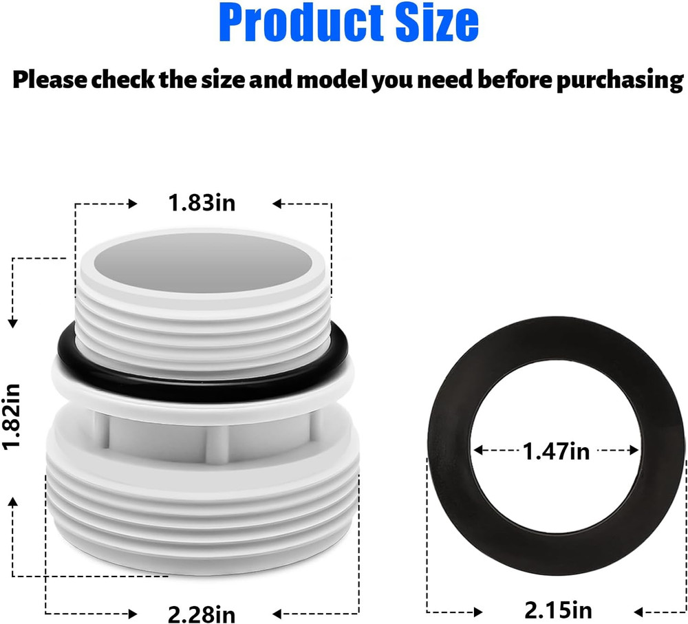 4560 40Mm to 1 1/2 Inch Hose Conversion Adapters, Filter Hose Conversion Kit Com