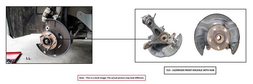 LEFT FRONT SPINDLE KNUCKLE OEM 11-16 BMW 528I