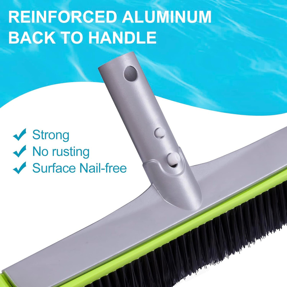 Durable Pool Brush Head for Inground & Above Ground - Strong Bristles
