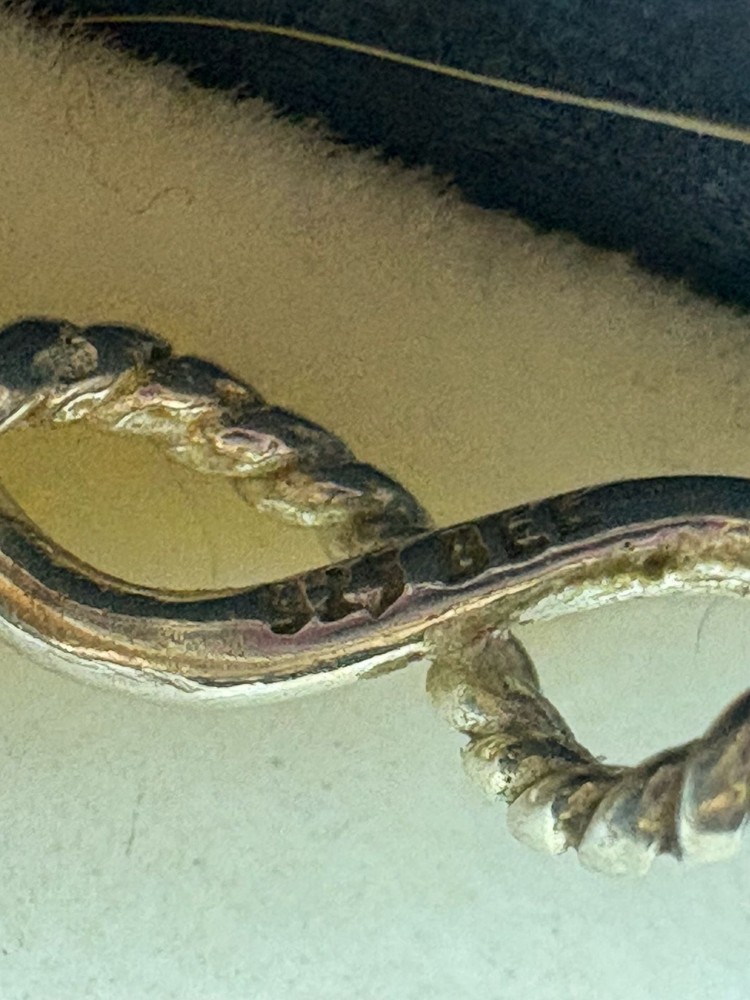 Hiho Silver Sterling Silver Intertwined Snaffle Bit Ring