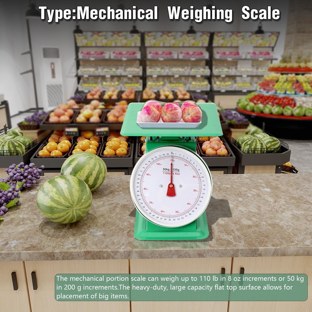 Industrial Dial Scale 110Lbs Heavy Duty Portion Control Mechanical Scale
