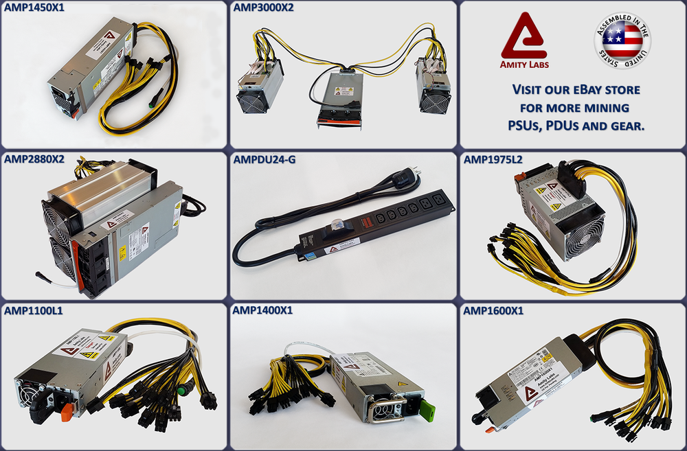 Cryptocurrency Mining Power Supply For Any Antminer S9 - APW3/APW7 Replacement