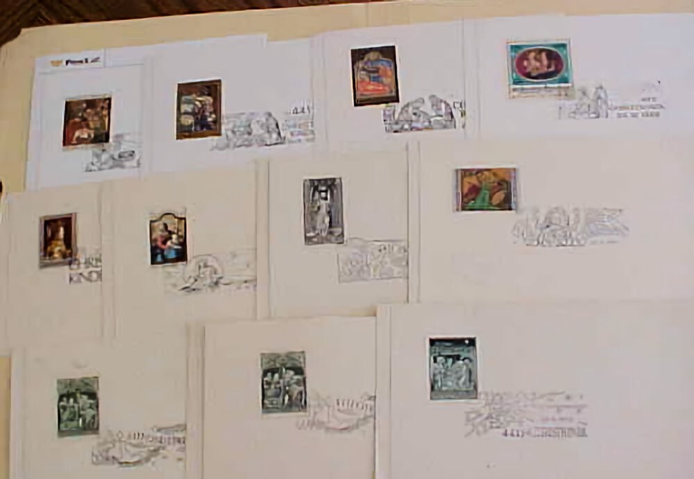 AUSTRIA  CHRISTKINDL 1969-2001 on 10 DIFF. FOLDERS