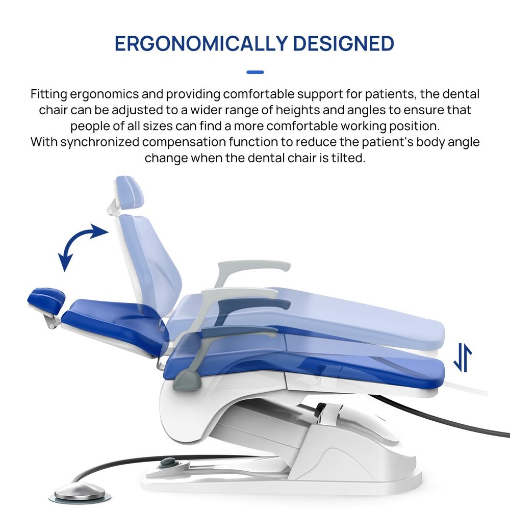 Dental Unit Surgery Chair Unit Computer Controlled DC Motor with Doctor's Stool