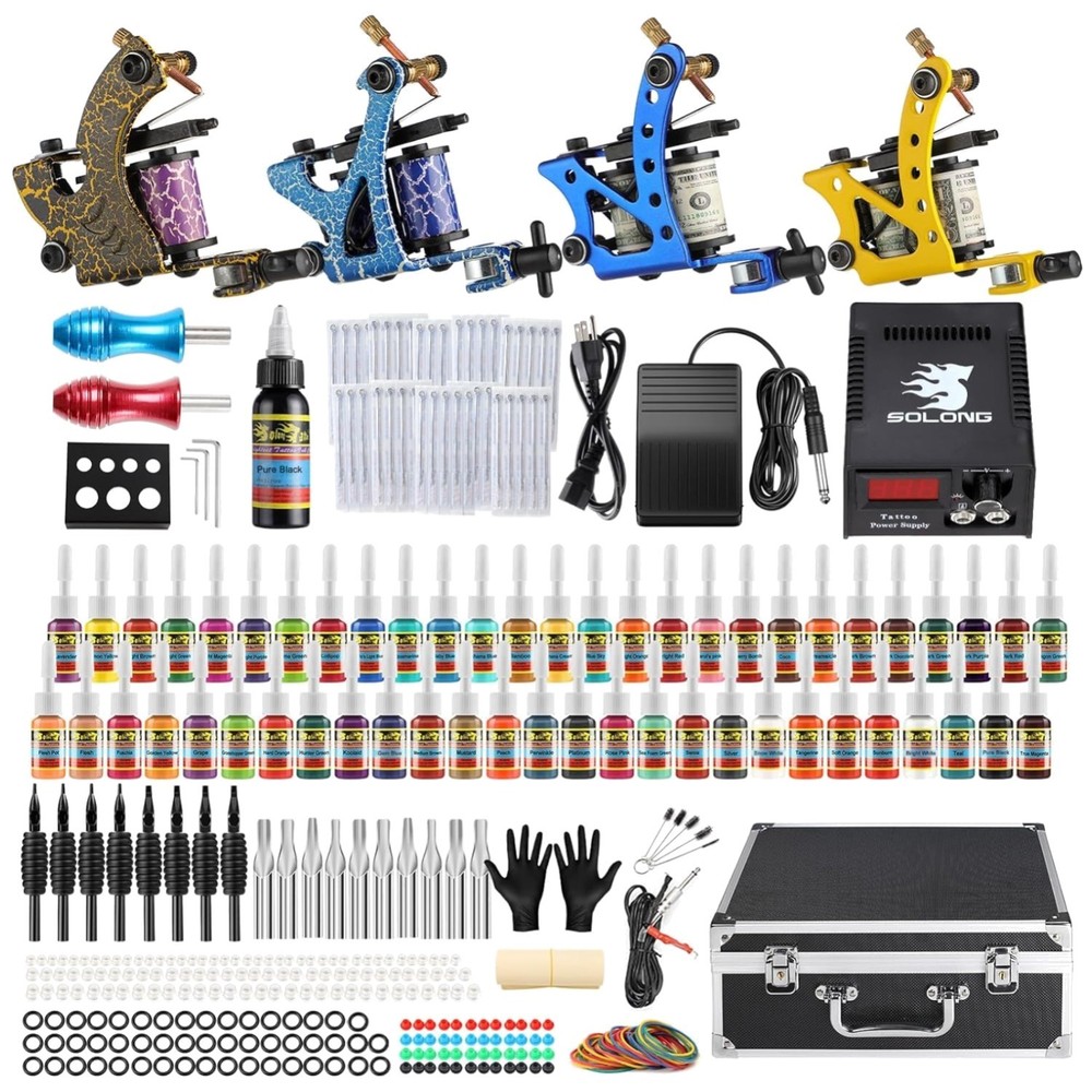 Solong Tattoo Kit with LCD Power Supply