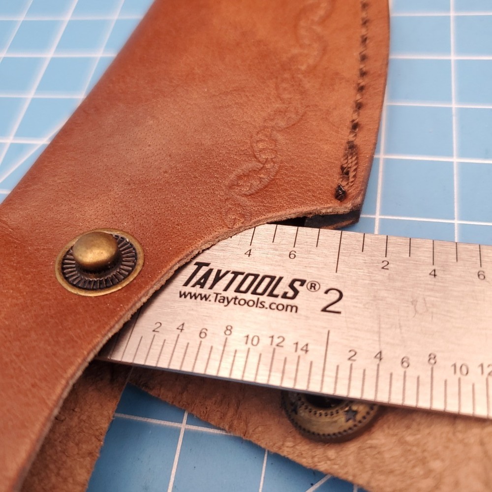 Rite Edge Fixed Blade Knife Sheath Brown Leather Belt Pouch Case 7"x3" Hunter