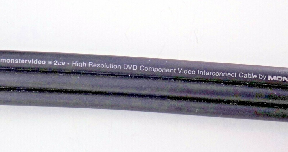 Monster Video 2cv Component Video RCA Cable 2M (6.4 ft)Black High Resolution DVD