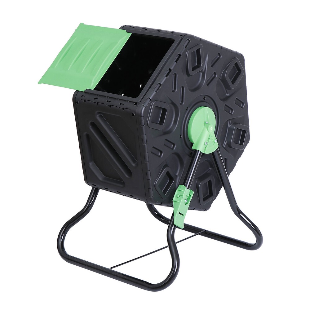 Small Tumbling Compost Bin 18.5 Gallon Fast-working System for Garden Home
