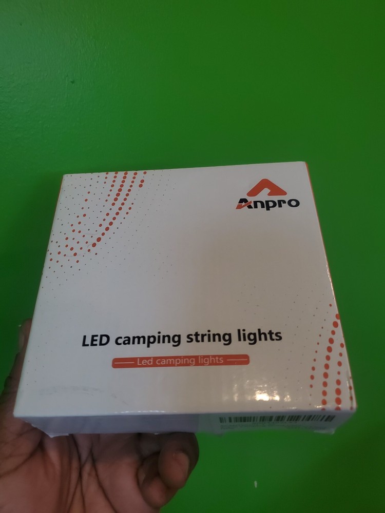 QTY 2 Anpro Solar Camping String Light 39.4Ft Ultra Long String 150LED w/ Remote