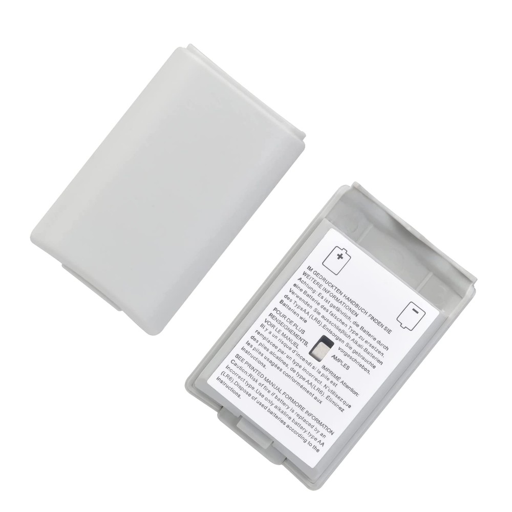 2 Pcs Battery Pack Cover for Xbox360 Wireless Controller, Black&White