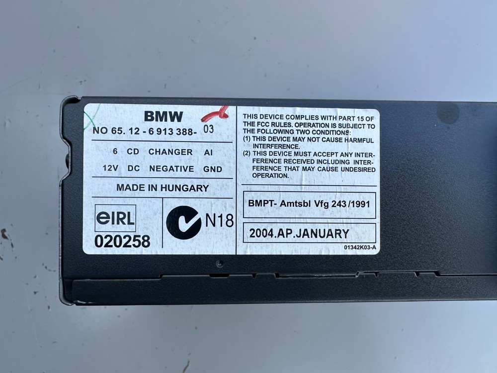 BMW 3 5 7 series Boot 6 Disc CD Changer Unit - E38 E39 E46 E53 X5 M3