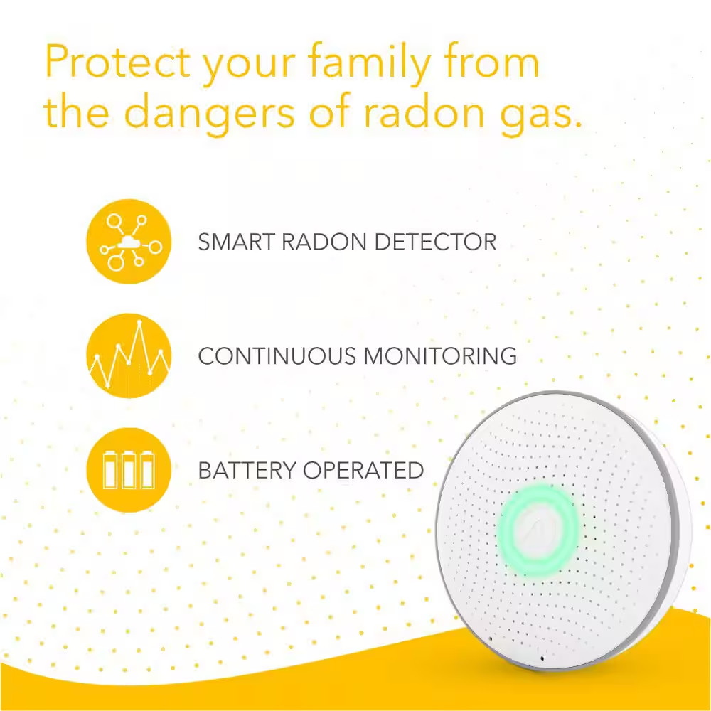 Wave Radon Battery Operated Smart Radon Detector