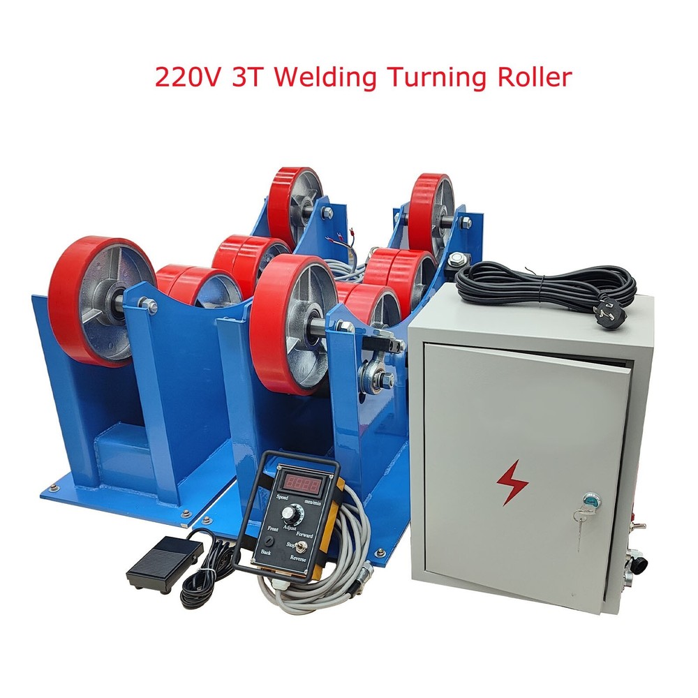 220V 3T Welding Turning Roller Rotating Adjustable Welding Roller Support Frame