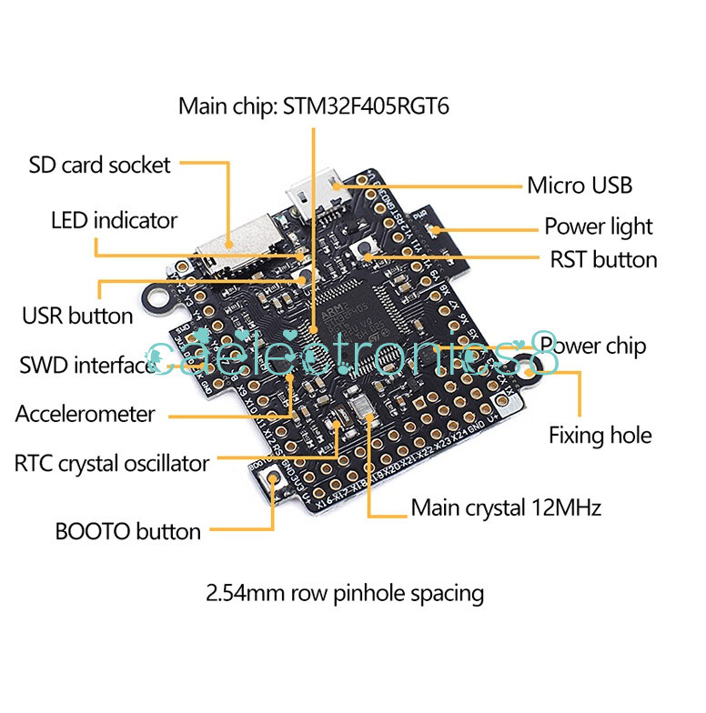 NEW Pyboard MicroPython Uses python3 STM32F405 Core Board