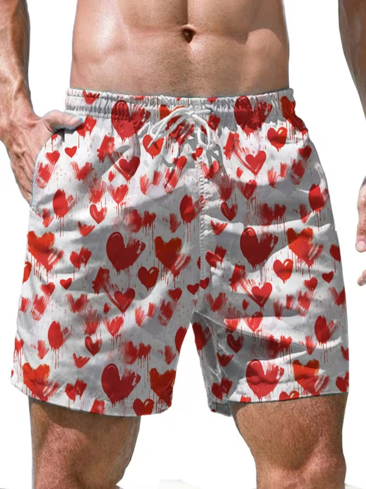 3D Tropical Pattern Print Hawaiian Shorts