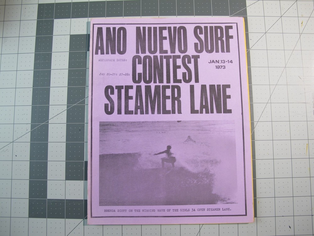 vtg Surfing ephemera- 1973 Ano Nuevo Surfing Contest program