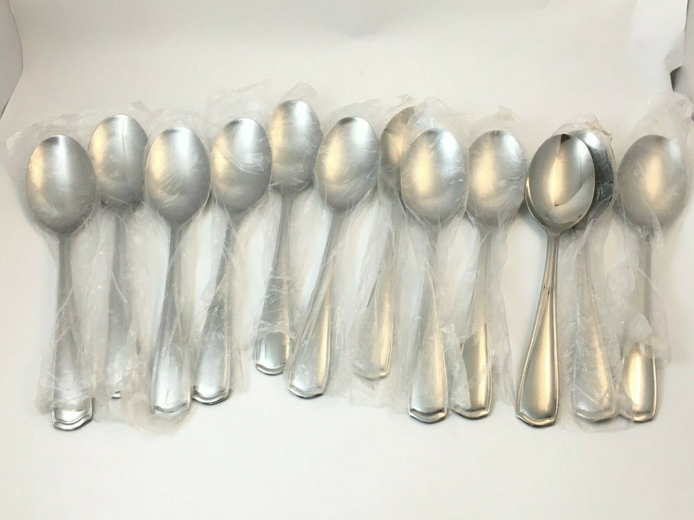 12 Pcs. New Soup Spoons 7" Stainless Steel flatware Unbranded