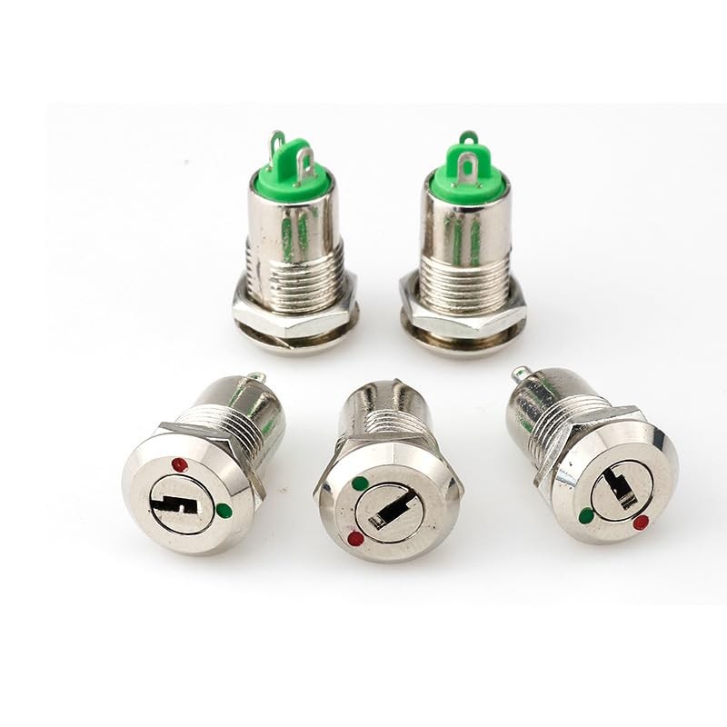 ThtRht 3 Pack Mini Electric Key Switch ONOff 2 Position Terminal Keyswitch Ro...